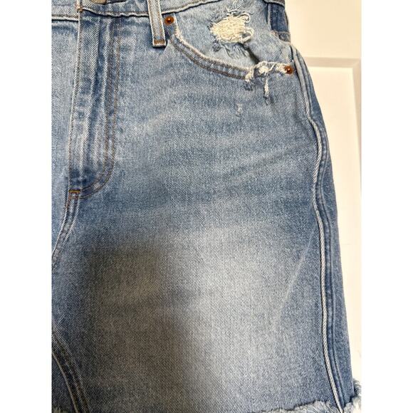 Abercrombie & Fitch Ultra High Rise Mini Jean Skirt Size 27/4 Curve Love Denim - Picture 4 of 6